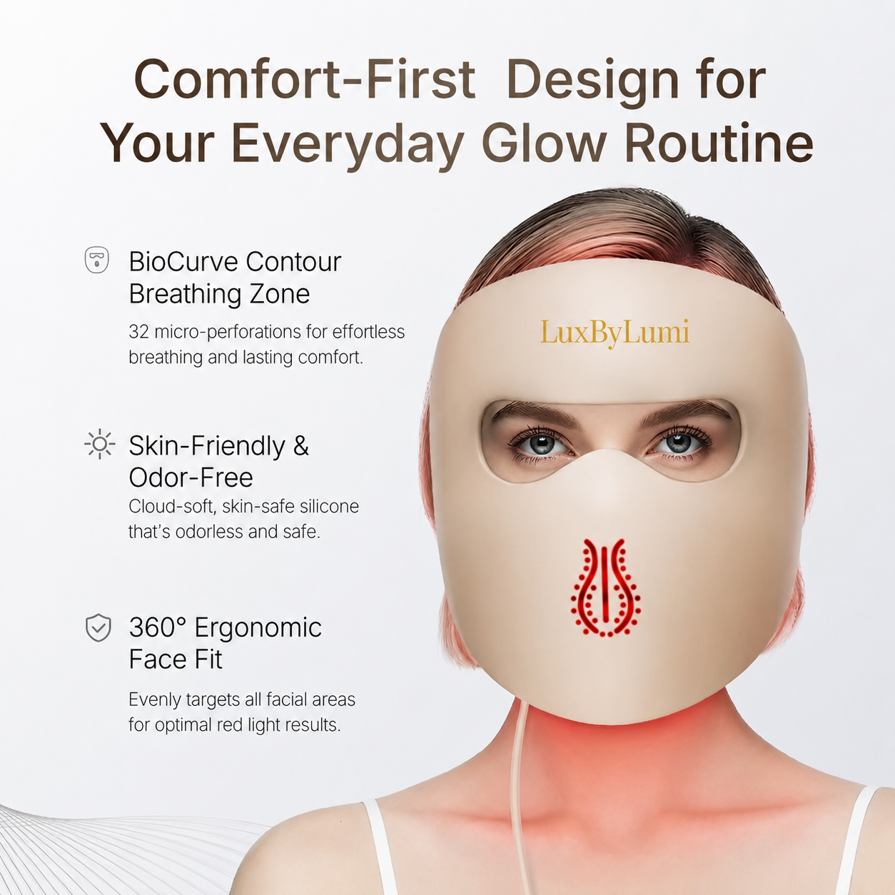 LuxByLumi™ Clinical-Grade Red Light Therapy Mask | Restore Your Youthful Glow